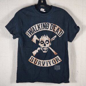 Gildan Heavy Cotton AMC The Walking Dead Black Walking Dead Survivor SS Tee Sz S